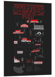 Foam board print Stranger Things map