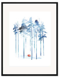 Gerahmter Kunstdruck Im Wald schlafen