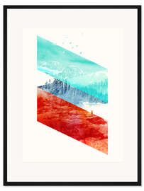 Gerahmter Kunstdruck Mountain Stripes