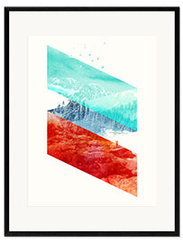 Framed art print Mountain Stripes