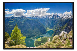 Gerahmter Kunstdruck Königssee im Nationalpark Berchtesgaden