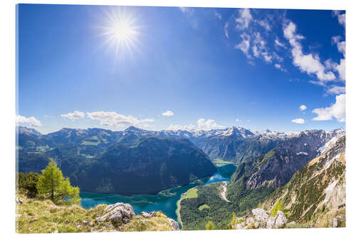 Acrylic print Sunshine over Koenigssee