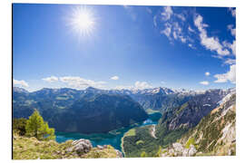 Quadro em alumínio Sunshine over Koenigssee