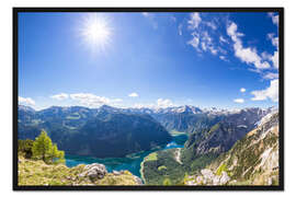 Gerahmter Kunstdruck Sonnenschein über dem Königssee