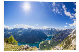 Foam board print Sunshine over Koenigssee