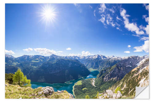 Självhäftande poster Sunshine over Koenigssee