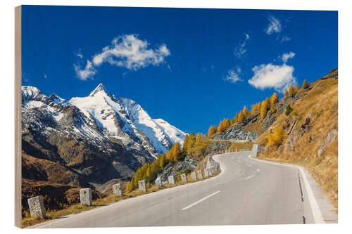 Hout print Großglockner  alpine road