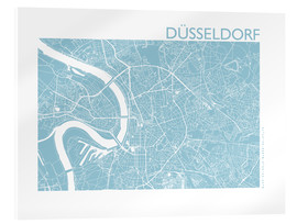 Akryylilasitaulu  City map of Dusseldorf IV - 44spaces