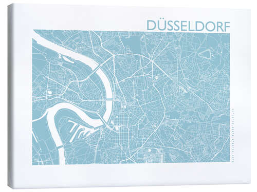 Canvas print City map of Dusseldorf IV