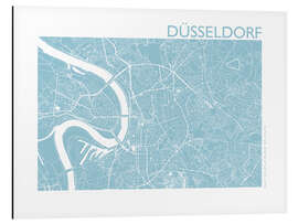 Magnettafel Stadtplan von Düsseldorf IV