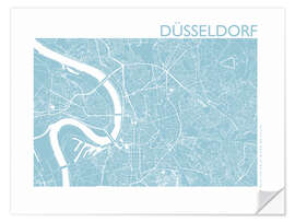 Naklejka na ścianę City map of Dusseldorf IV