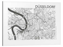 Magnettafel Stadtplan von Düsseldorf III