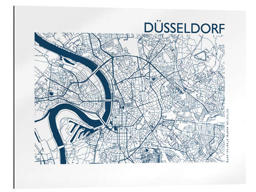 Gallery Print Stadtplan von Düsseldorf II