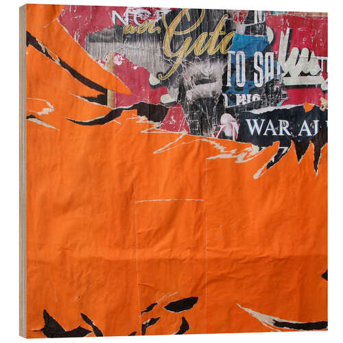 Hout print orange