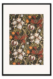 Gerahmter Kunstdruck Goldene Lilie III