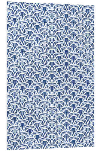 PVC print Fish scales pattern in blue