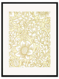 Gerahmter Kunstdruck Sonnenblume (Detail)