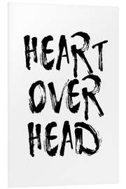 Quadro em PVC heart over head