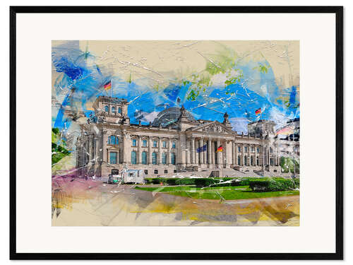 Gerahmter Kunstdruck Berlin Reichstag