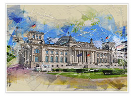 Póster Berlin Reichstag