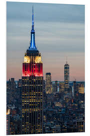 Foam board print Colorful Empire State Building