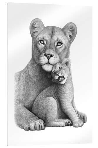 Gallery print Lioness with her boy