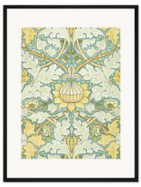 Gerahmter Kunstdruck Design mit Blumen