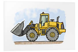 Foam board print Hugos wheel loader