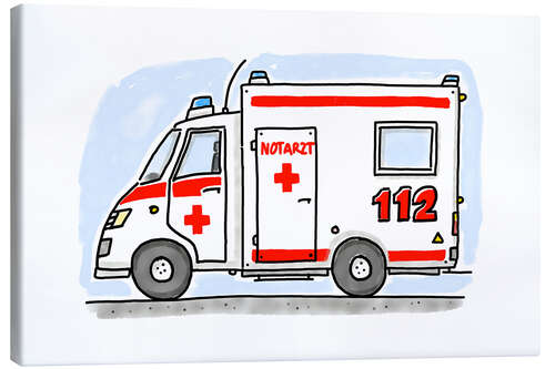 Canvas-taulu Hugos ambulance (German)