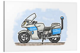 Magnettafel Hugos Polizei Motorrad