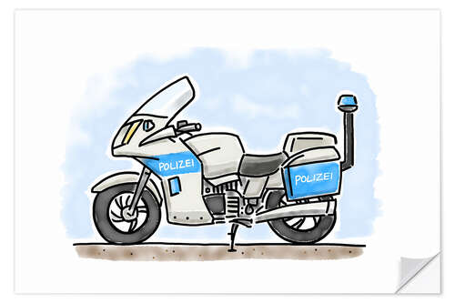 Wall sticker Hugos police motorcycle