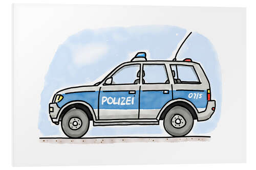 Foam board print Hugos German police car