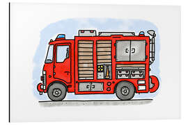 Magnettafel Hugos Feuerwehr Einsatzwagen