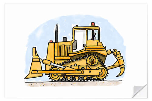 Wall sticker Hugos bulldozer
