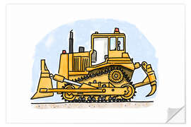 Wall sticker Hugos bulldozer