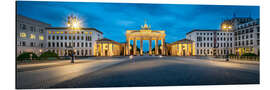 Alubild Das Brandenburger Tor bei Nacht, Berlin, Deutschland