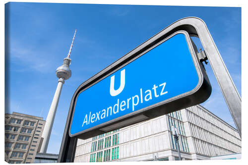 Lærredsbillede TV tower at Alexanderplatz in Berlin