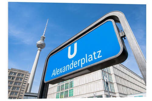 Hartschaumbild Fernsehturm am Alexanderplatz in Berlin