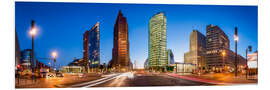 Foam board print Potsdamer Platz Panorama at night, Berlin, Germany