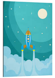 Magnettafel Raketenstart ins All