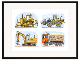 Gerahmter Kunstdruck Hugos Baustelle