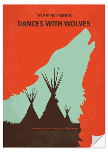 Sticker mural Danse avec les loups (anglais)