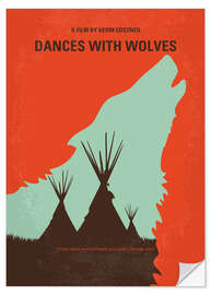 Sticker mural Danse avec les loups (anglais)