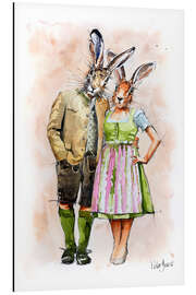 Magnettafel Oktoberfest-Hasen