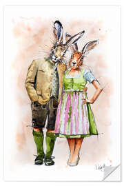 Wall sticker Oktoberfest rabbits