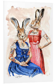 Foam board print Cute Lady-Bunnys