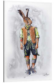 Magnettafel Hasenkerl in Lederhose