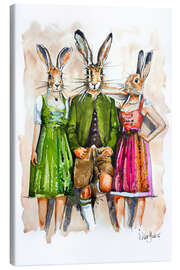 Stampa su tela  Dude Rabbit &amp; Bunnies - Peter Guest