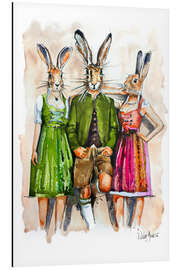 Magnettafel Hasenkerl mit Hasenmädels