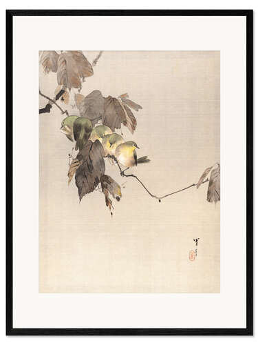 Ingelijste kunstdruk Birds on a Branch